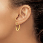 FJC Finejewelers 14 kt Yellow Gold Polished Hoop Earrings 24 mm x 21 mm