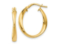FJC Finejewelers 14 kt Yellow Gold Polished Hoop Earrings 24 mm x 21 mm