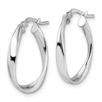 FJC Finejewelers 14 kt White Gold Hoops Polished Hoop Earrings 25 mm x 21 mm