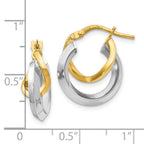 FJC Finejewelers 14 kt Two Tone Gold Two-tone Hoop Earrings 18 mm x 15 mm