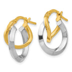 FJC Finejewelers 14 kt Two Tone Gold Two-tone Hoop Earrings 18 mm x 15 mm