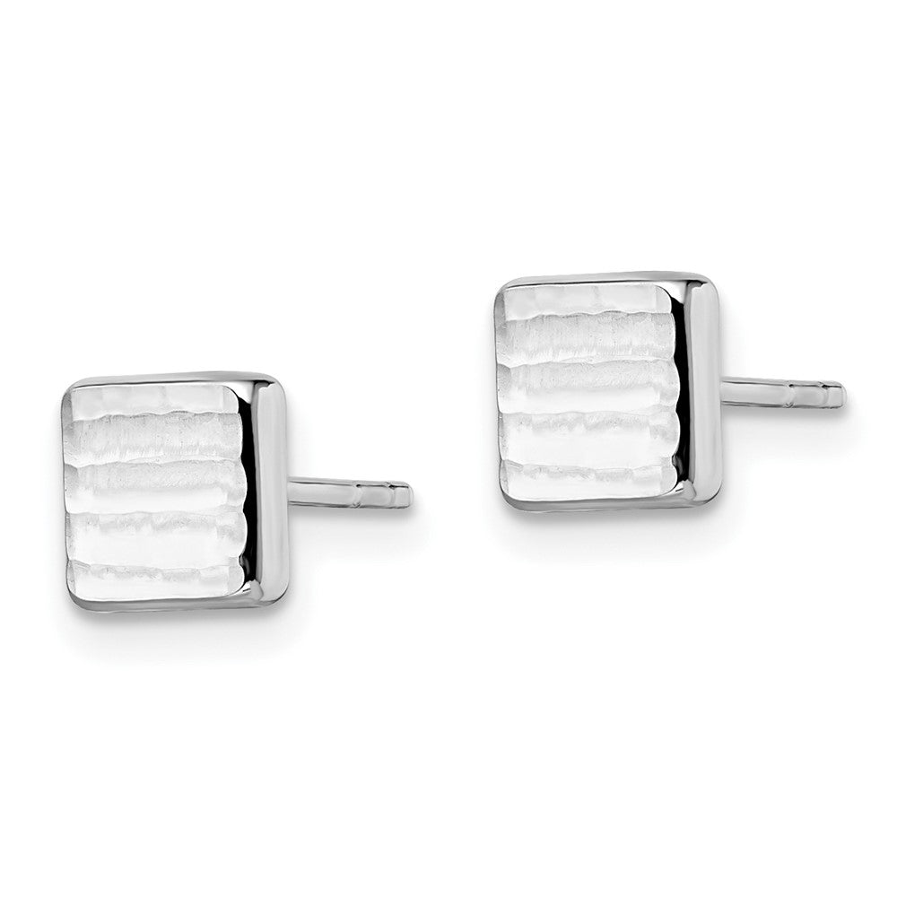 FJC Finejewelers 14 kt White Gold Button Post Earrings 7 mm x 6 mm