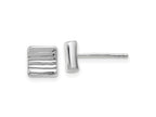 FJC Finejewelers 14 kt White Gold Button Post Earrings 7 mm x 6 mm