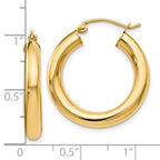 FJC Finejewelers 14 kt Yellow Gold Polished Lightweight Hoop Earrings 26 mm x 24 mm