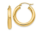 FJC Finejewelers 14 kt Yellow Gold Polished Lightweight Hoop Earrings 26 mm x 24 mm
