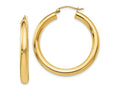 FJC Finejewelers 14 kt Yellow Gold Polished Lightweight Hoop Earrings 37 mm x 35 mm