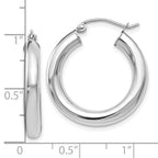 FJC Finejewelers 14 kt White Gold Hoops Polished Lightweight Hoop Earrings 26 mm x 24 mm