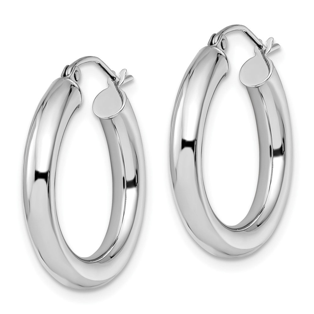 FJC Finejewelers 14 kt White Gold Hoops Polished Lightweight Hoop Earrings 26 mm x 24 mm