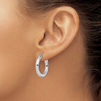 FJC Finejewelers 14 kt White Gold Hoops Polished Lightweight Hoop Earrings 26 mm x 24 mm