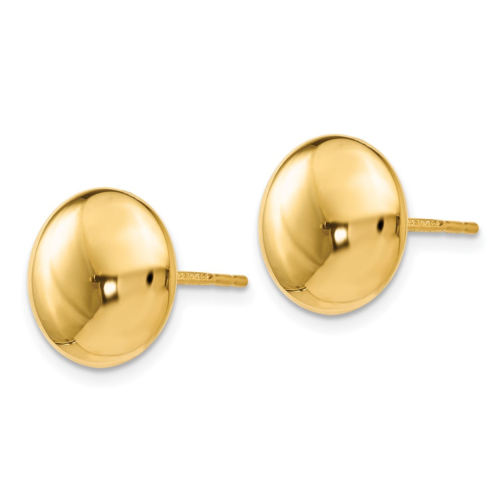 FJC Finejewelers 14 kt Yellow Gold Polished Button Post Earrings 11 mm x 11 mm