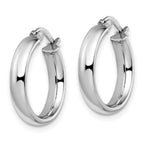 FJC Finejewelers 14 kt White Gold Hoops Polished Hoop Earrings 20 mm x 18 mm