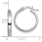 FJC Finejewelers 14 kt White Gold Hoops Polished Hoop Earrings 19 mm x 18 mm