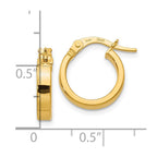 FJC Finejewelers 14 kt Yellow Gold Hoop Polished Earrings 15 mm x 13 mm