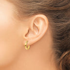 FJC Finejewelers 14 kt Yellow Gold Hoop Polished Earrings 15 mm x 13 mm