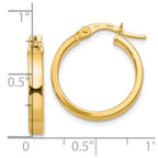 FJC Finejewelers 14 kt Yellow Gold Hoop Polished Earrings 19 mm x 18 mm
