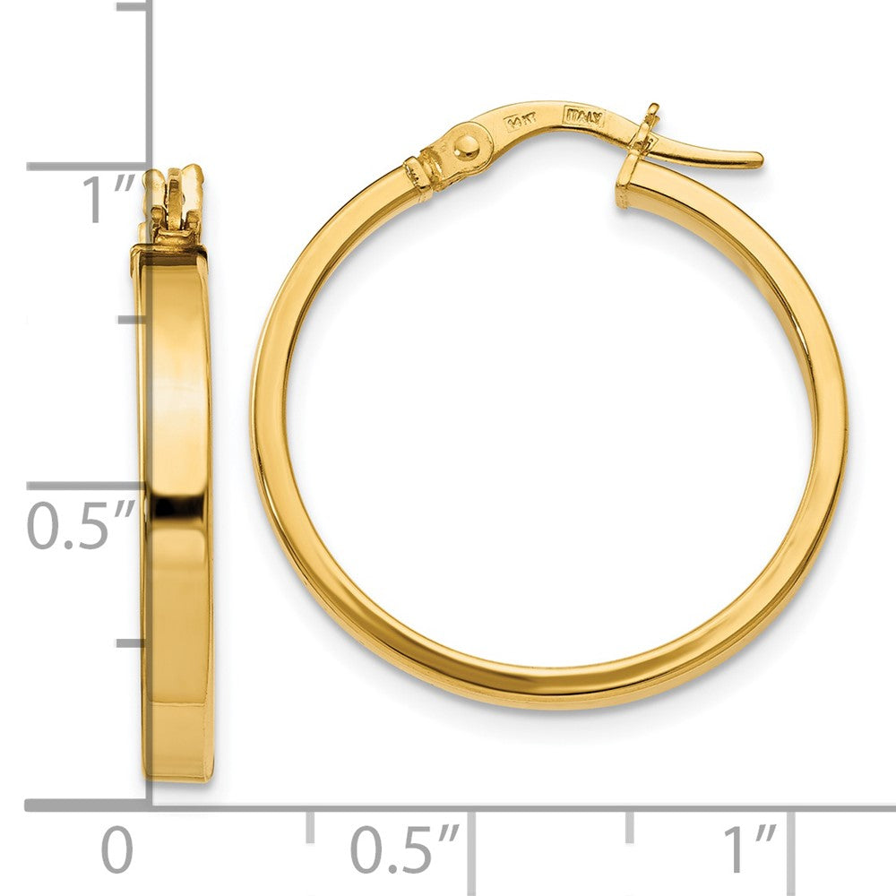 FJC Finejewelers 14 kt Yellow Gold Hoop Polished Earrings 24 mm x 23 mm