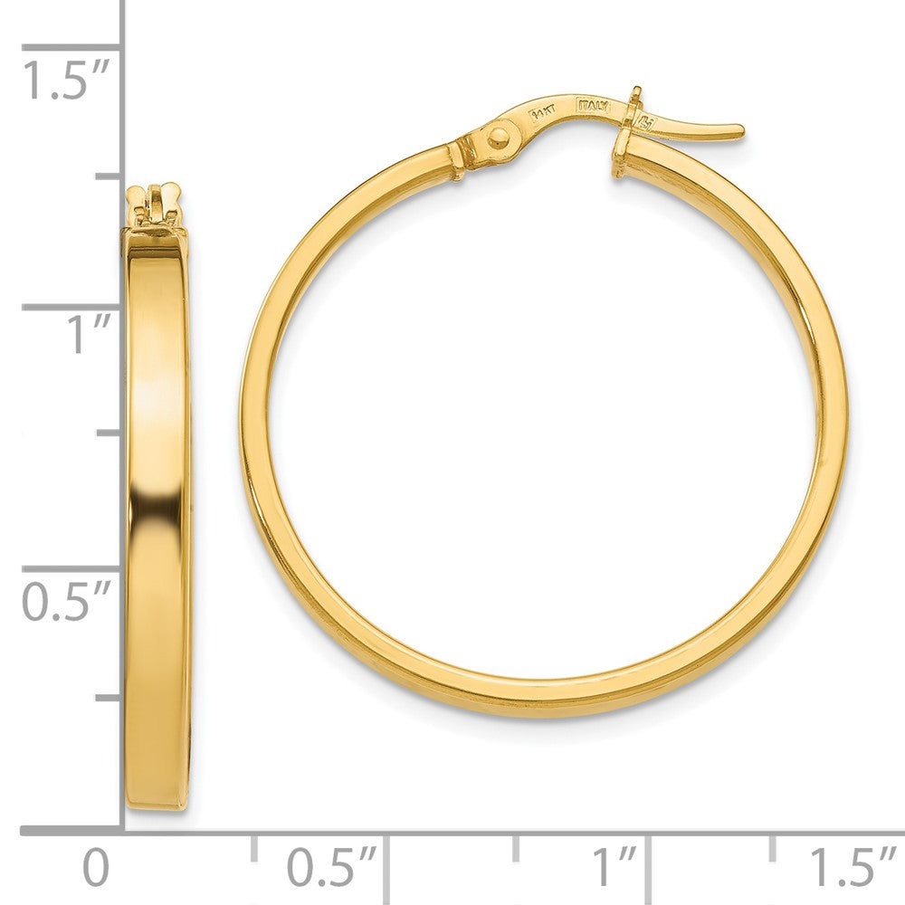FJC Finejewelers 14 kt Yellow Gold Hoop Polished Earrings 30 mm x 29 mm