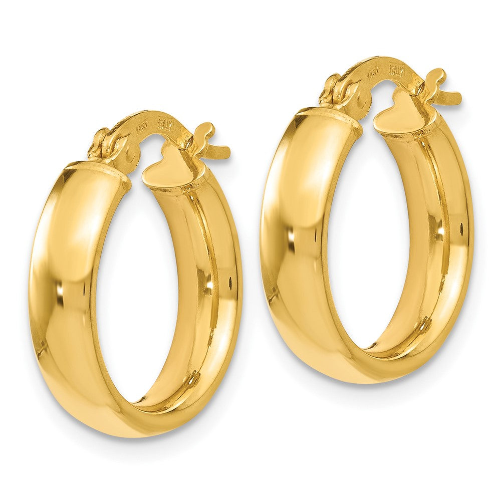 FJC Finejewelers 14 kt Yellow Gold Hoop Polished Earrings 18 mm x 16 mm
