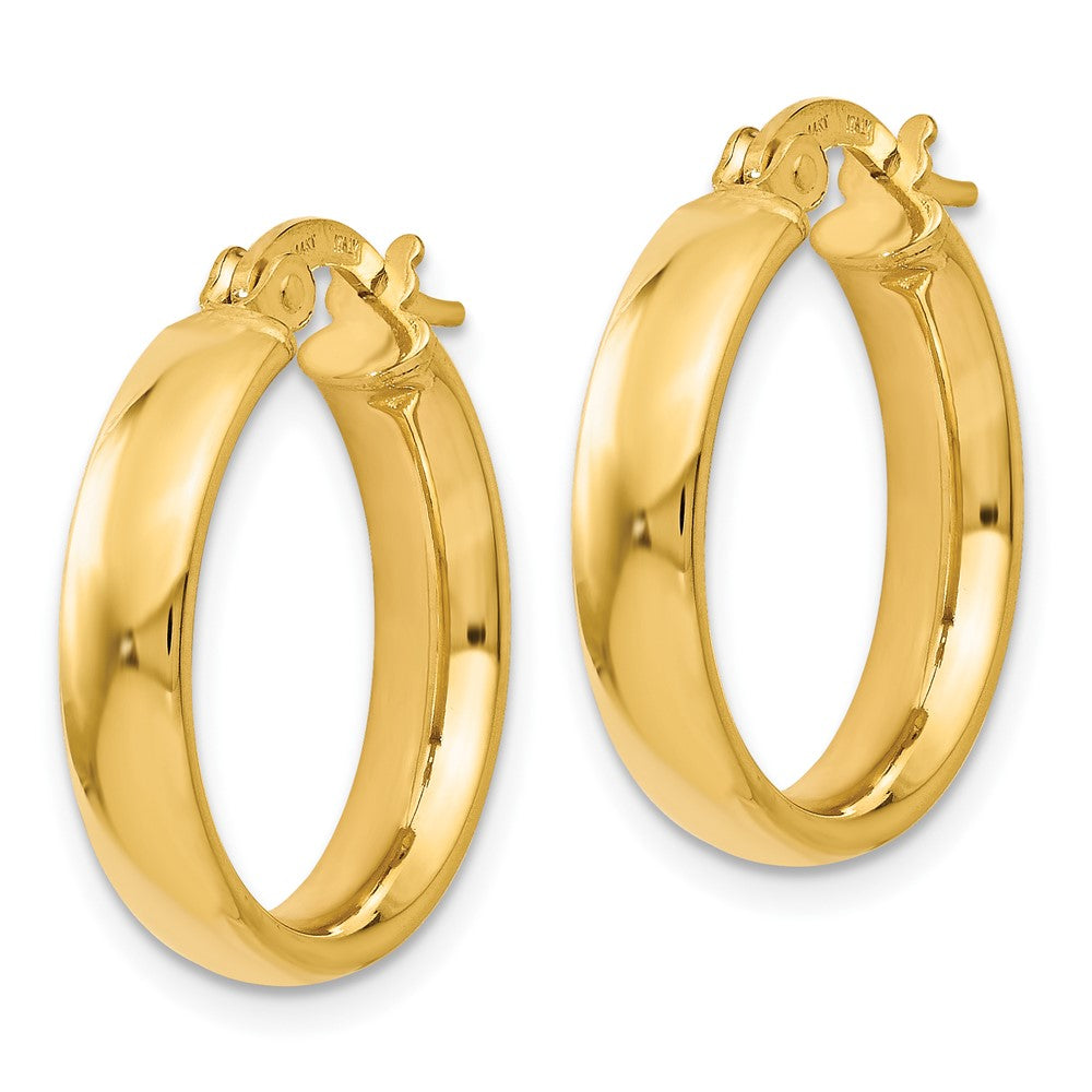 FJC Finejewelers 14 kt Yellow Gold Hoop Polished Earrings 20 mm x 18 mm
