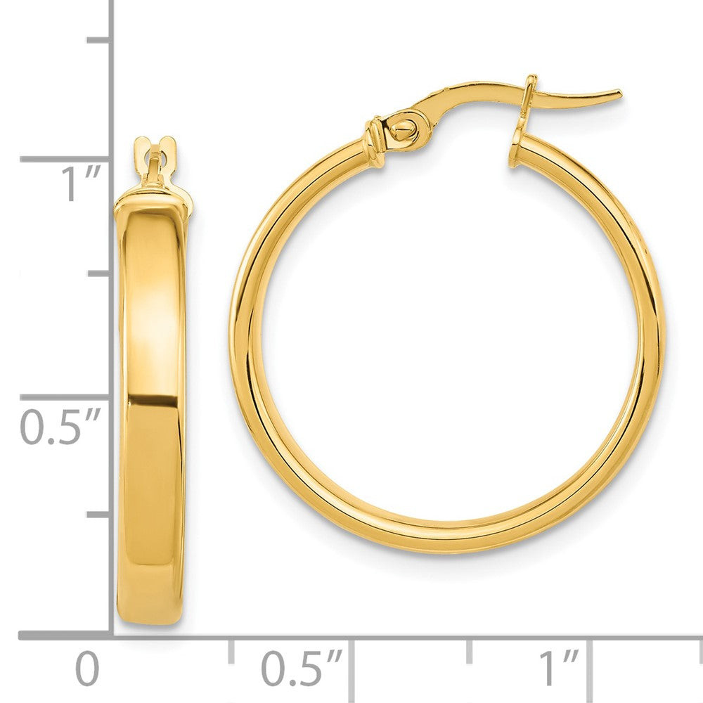 FJC Finejewelers 14 kt Yellow Gold Hoop Polished Earrings 25 mm x 24 mm