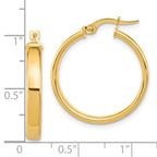 FJC Finejewelers 14 kt Yellow Gold Hoop Polished Earrings 25 mm x 24 mm