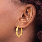 FJC Finejewelers 14 kt Yellow Gold Hoop Polished Earrings 25 mm x 24 mm