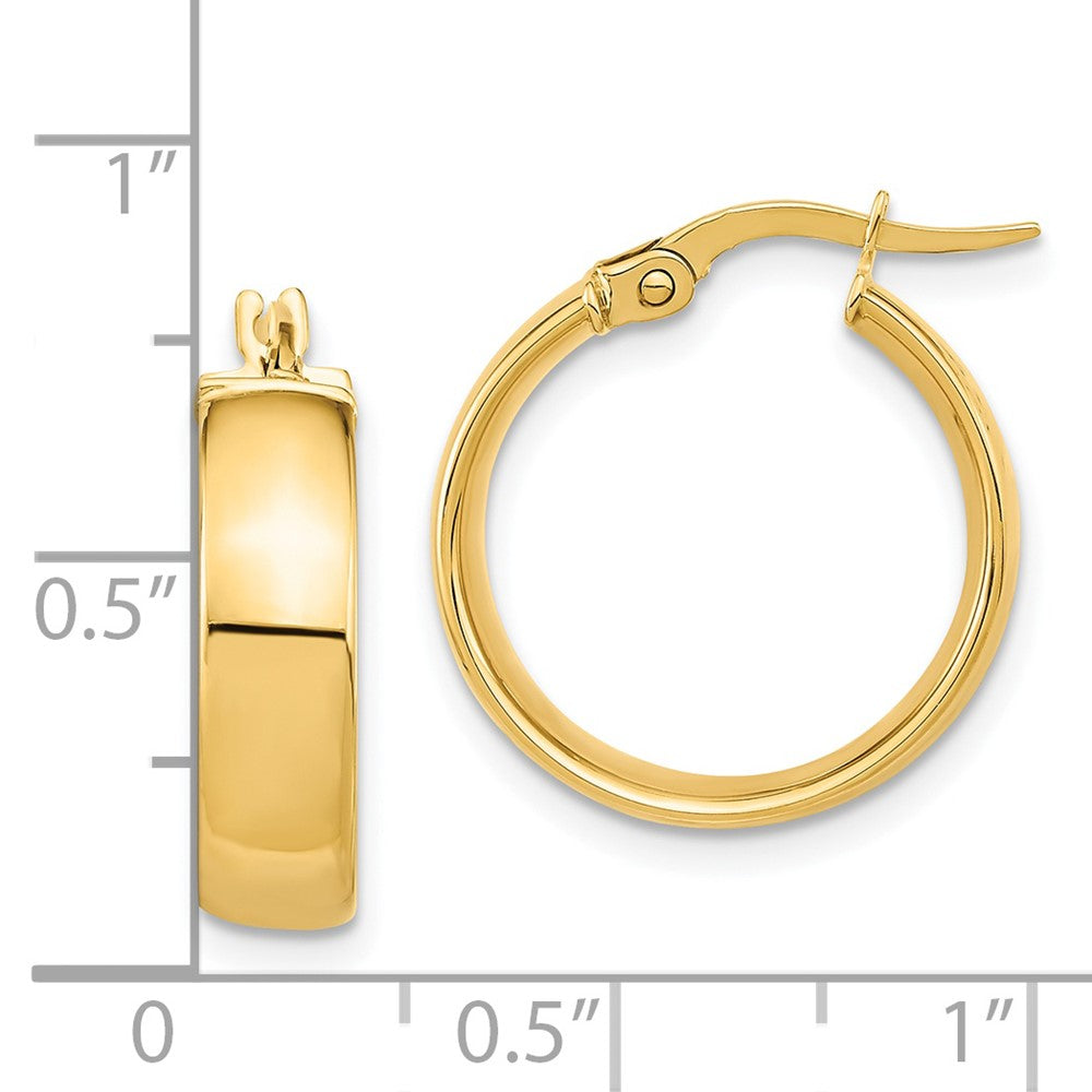 FJC Finejewelers 14 kt Yellow Gold Hoop Polished Earrings 20 mm x 18 mm
