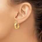 FJC Finejewelers 14 kt Yellow Gold Hoop Polished Earrings 20 mm x 18 mm