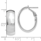 FJC Finejewelers 14 kt White Gold Hoops Polished Hoop Earrings 24 mm x 18 mm