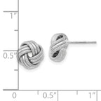 FJC Finejewelers 14 kt White Gold Love Knots Knot Polished Bright Cut Post Earrings 8 mm x 9 mm