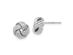 FJC Finejewelers 14 kt White Gold Love Knots Knot Polished Bright Cut Post Earrings 8 mm x 9 mm