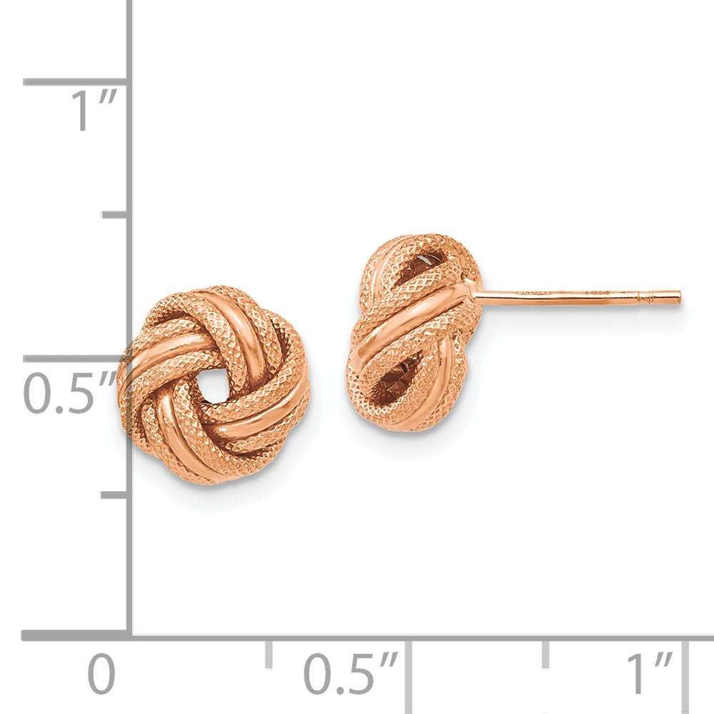 FJC Finejewelers 14 kt Rose Gold Love Knots Knot Polished Bright Cut Post Earrings 8 mm x 9 mm