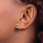 FJC Finejewelers 14 kt Rose Gold Love Knots Knot Polished Bright Cut Post Earrings 8 mm x 9 mm