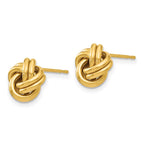 FJC Finejewelers 14 kt Yellow Gold Button Polished Love Knot Post Earrings 9 mm x 9 mm