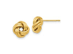 FJC Finejewelers 14 kt Yellow Gold Button Polished Love Knot Post Earrings 9 mm x 9 mm