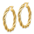 FJC Finejewelers 14 kt Yellow Gold Polished Twisted Hoop Earrings 28 mm x 27 mm