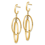 FJC Finejewelers 14 kt Yellow Gold Polished Post Dangle Earrings 45 mm x 18 mm