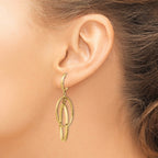 FJC Finejewelers 14 kt Yellow Gold Polished Post Dangle Earrings 45 mm x 18 mm