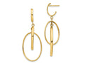 FJC Finejewelers 14 kt Yellow Gold Polished Post Dangle Earrings 45 mm x 18 mm