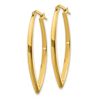 FJC Finejewelers 14 kt Yellow Gold Polished Fancy Hoop Earrings 40 mm x 18 mm