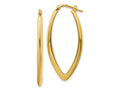 FJC Finejewelers 14 kt Yellow Gold Polished Fancy Hoop Earrings 40 mm x 18 mm