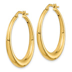 FJC Finejewelers 14 kt Yellow Gold Polished Fancy Hoop Earrings 22 mm x 31 mm