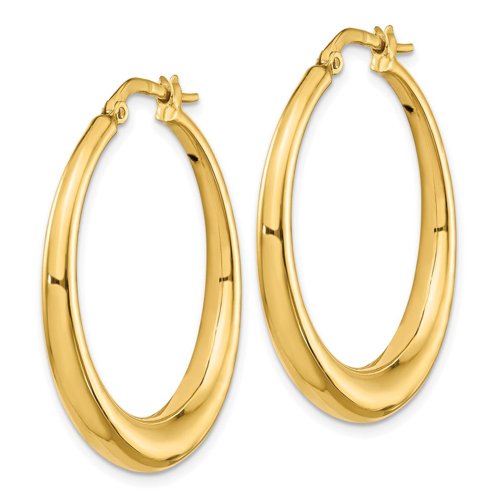 FJC Finejewelers 14 kt Yellow Gold Polished Fancy Hoop Earrings 22 mm x 31 mm