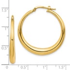 FJC Finejewelers 14 kt Yellow Gold Polished Fancy Hoop Earrings 22 mm x 31 mm