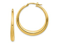 FJC Finejewelers 14 kt Yellow Gold Polished Fancy Hoop Earrings 22 mm x 31 mm