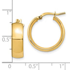 FJC Finejewelers 14 kt Yellow Gold 6mm High Polished Hoop Earrings 20 mm x 18 mm