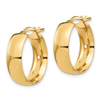 FJC Finejewelers 14 kt Yellow Gold 6mm High Polished Hoop Earrings 20 mm x 18 mm