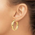 FJC Finejewelers 14 kt Yellow Gold 6mm High Polished Hoop Earrings 32 mm x 29 mm