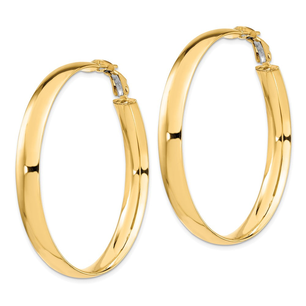 FJC Finejewelers 14 kt Yellow Gold 6mm High Polished Omega Back Hoop Earrings 46 mm x 45 mm