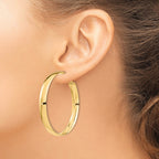 FJC Finejewelers 14 kt Yellow Gold 6mm High Polished Omega Back Hoop Earrings 46 mm x 45 mm